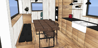 Design BF - návrh interiéru - moderní obytná maringotka Turnovsko